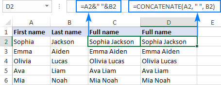 seperate first and last name in excel for mac